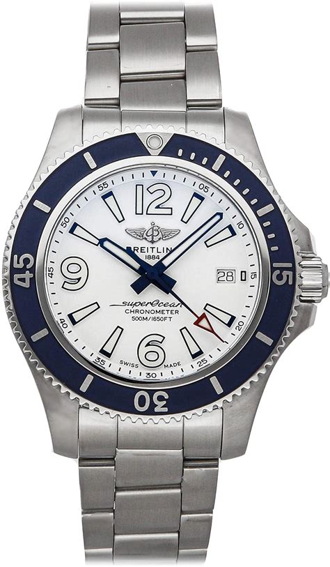 breitling superocean automatic white face